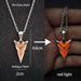 Luminous Pendant Necklace Knight Spear Arrow Glow In The Dark Pike Unisex Necklace Jewelry