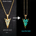 Luminous Pendant Necklace Knight Spear Arrow Glow In The Dark Pike Unisex Necklace Jewelry
