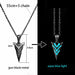 Luminous Pendant Necklace Knight Spear Arrow Glow In The Dark Pike Unisex Necklace Jewelry
