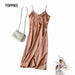 Women Satin Dress Luxury Shiny Sundress Sexy Imitation Silk Fashion Dress
