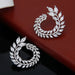 New Design Luxury AAA Zircon Olive Branch Earrings Pendant Women Jewelry Sets