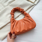 Folds Design PU Leather Crossobdy Bags Women Elegant Shoulder Handbags