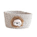 Cartoon Animals Hand Woven Storage Basket Kids Toys Organizer Laundry Baskets
