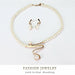 Women Bridal Elegant Wedding Party Pearl Rhinestone Necklace Earrings Jewelry Set