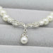 Women Bridal Elegant Wedding Party Pearl Rhinestone Necklace Earrings Jewelry Set