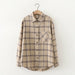 Women Shirt Plaid Oversize Turn-down Collar Leisure Fashion Loose Tops