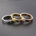 Fashion Stainless Steel Rings Crystal Stone Women Men Couple Wedding Bands