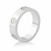 Fashion Stainless Steel Rings Crystal Stone Women Men Couple Wedding Bands