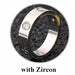 Fashion Stainless Steel Rings Crystal Stone Women Men Couple Wedding Bands