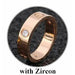 Fashion Stainless Steel Rings Crystal Stone Women Men Couple Wedding Bands
