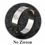 Fashion Stainless Steel Rings Crystal Stone Women Men Couple Wedding Bands