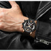 Casual Fashion Sports Watches Men Luxury Military Leather Wristwatch