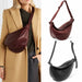 Women Fashion Wide Single Strap Zipper PU Leather Chest Bags