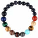 Eight Planets Natural Stone Bracelet Solar System Beads Bracelets Unisex Jewelry