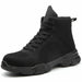 New Fashion Male Work Boots Safety Shoes Men Steel Toe Shoes Puncture-Proof Work Sneakers