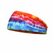Tie Dye Cycling Yoga Sport Sweat Headband Men Women Sports Sweatband