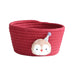 Cartoon Animals Hand Woven Storage Basket Kids Toys Organizer Laundry Baskets