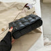 Women Cross-Body Bag Weave Flap Quality Leather Thick Chain Shoulder Handbag
