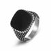 Men's Rings Punk Rock 316L Stainless Steel Signet Hip Hop Rings Jewelry