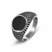 Men's Rings Punk Rock 316L Stainless Steel Signet Hip Hop Rings Jewelry