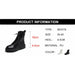 White Black PU Leather Ankle Boots Women Autumn Winter Round Toe Lace Up Shoes