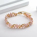 14K Gold Filled Multi-Layered Bracelet Natural Freshwater Pearl Twisted Fashion Jewelry