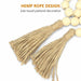 Wooden Home Decoration Handmade Garland Jute Rustic Tassel Wood Bead Garlands