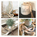 Wooden Home Decoration Handmade Garland Jute Rustic Tassel Wood Bead Garlands