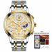 New Fashion Men's Watch Stainless Steel Luxury Waterproof  Wristwatch