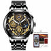New Fashion Men's Watch Stainless Steel Luxury Waterproof  Wristwatch