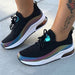 Women Colorful Cool Sneaker Ladies Lace Up Vulcanized Casual Flat Comfort Shoes