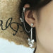 Butterfly Fashion Clip Earrings Women's Stainless Steel Double Pierced Earrings Jewelry