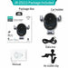 15W Qi Car Phone Holder Wireless Charger Intelligent Infrared Air Vent Mount Charger