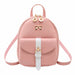 Women's Mini Backpack Luxury PU Leather Cute Graceful Small Bow-knot Leaf Bags
