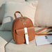 Women's Mini Backpack Luxury PU Leather Cute Graceful Small Bow-knot Leaf Bags
