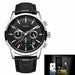 Men Watches LIGE Brand Leather Chronograph Waterproof Sporty Wristwatch