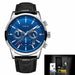 Men Watches LIGE Brand Leather Chronograph Waterproof Sporty Wristwatch