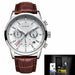 Men Watches LIGE Brand Leather Chronograph Waterproof Sporty Wristwatch