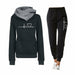 Women Casual Pullovers Hoodies & Elastic Waist Jogger Pants Tracksuit Sets