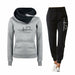 Women Casual Pullovers Hoodies & Elastic Waist Jogger Pants Tracksuit Sets