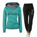 Women Casual Pullovers Hoodies & Elastic Waist Jogger Pants Tracksuit Sets