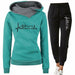 Women Casual Pullovers Hoodies & Elastic Waist Jogger Pants Tracksuit Sets
