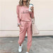 Women Casual Pullovers Hoodies & Elastic Waist Jogger Pants Tracksuit Sets
