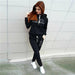 Women Casual Pullovers Hoodies & Elastic Waist Jogger Pants Tracksuit Sets