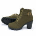 Women Pumps Boots High Quality Lace-Up European PU High Heels Boots