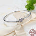 925 Sterling Silver Bracelet Barrel Snap Clasp Cubic Zirconia Bangle Charm Bracelet