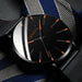 Minimalist Men's Fashion Ultra Thin Wristwatch Stainless Steel Mesh Belt Watches