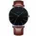 Minimalist Men's Fashion Ultra Thin Wristwatch Stainless Steel Mesh Belt Watches
