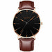 Minimalist Men's Fashion Ultra Thin Wristwatch Stainless Steel Mesh Belt Watches