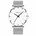 Minimalist Men's Fashion Ultra Thin Wristwatch Stainless Steel Mesh Belt Watches
